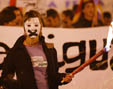 Una dona, en una manifestació pel 8 de Març.